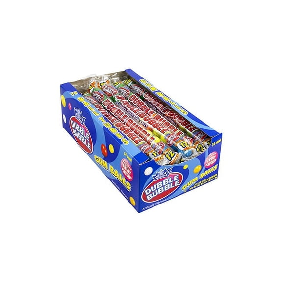 Dubble Bubble Gum Ball Tubes Assorted, 24 Count