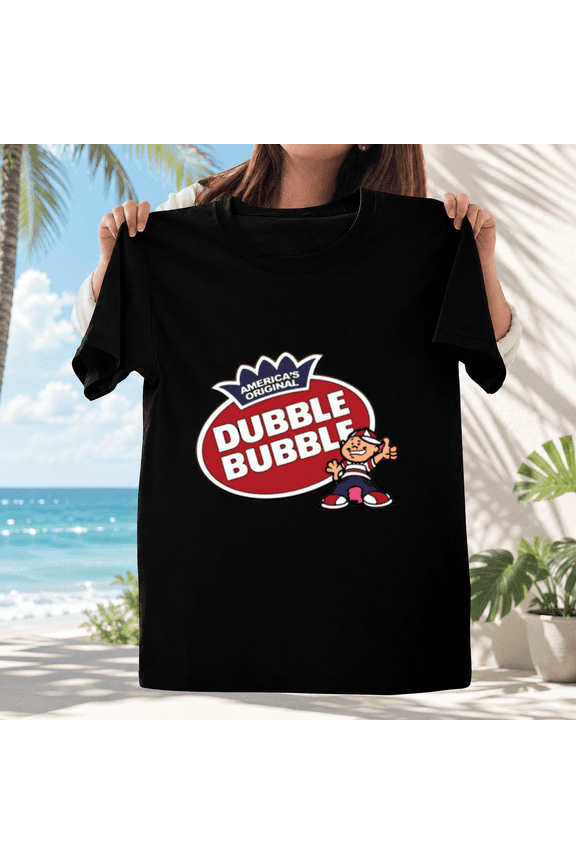 Dubble Bubble Gum Logo Retro Candy Aesthetic Graphic Nostalgia Unisex T-ShirtPlus Size S–5XL Available