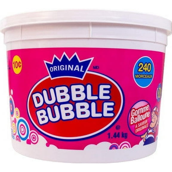Dubble Bubble Gum Tub-240 Pieces, 1.44kg/3.2lbs.