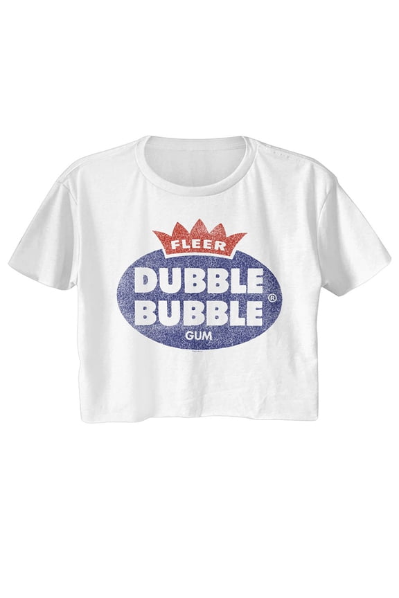 Dubble Bubble Gum White Women's Festival Cali Crop T-Shirt
