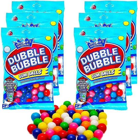 Dubble Bubble Gumball Bag 5oz 6pk