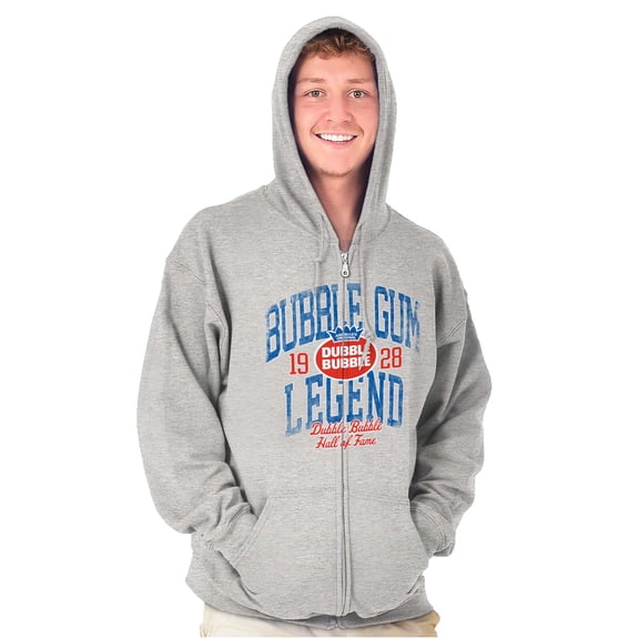 Dubble Bubble Legend Vintage Logo Unisex Plus Size Zip Hoodie Brisco Brands 5X