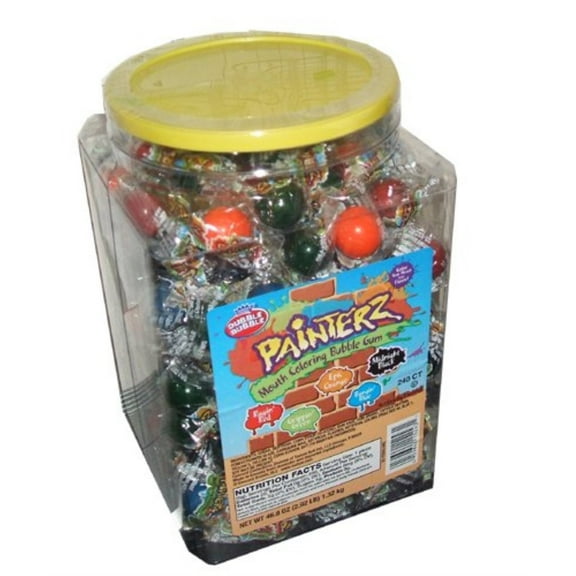 Dubble Bubble Painterz Mouth Coloring Bubble Gum - Tub of 240