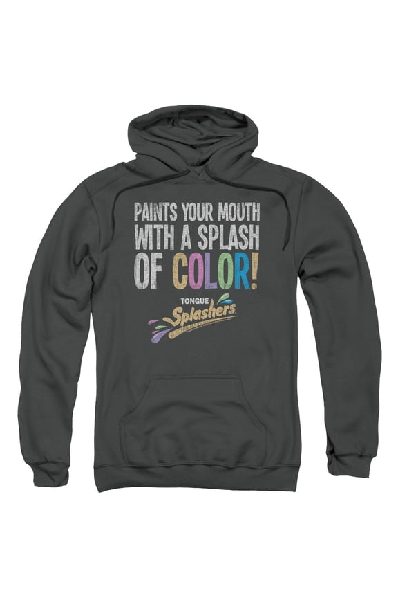 Dubble Bubble Paints Your Mouth Adult Pullover Hoodie Sweatshirt Charcoal