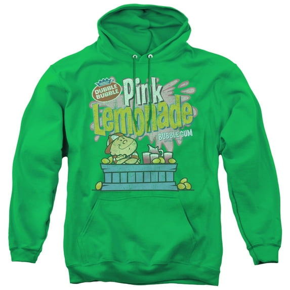 Dubble Bubble Pink Lemonade Adult Pullover Hoodie Sweatshirt Kelly Green