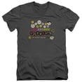 thumbnail image 1 of Dubble Bubble Razzles Retro Box S/S Adult V-Neck 30/1 T-Shirt Charcoal, 1 of 1