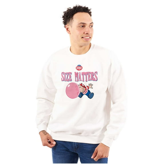 Dubble Bubble Size Matters Joke Sweatshirt for Men or Women Brisco Brands M