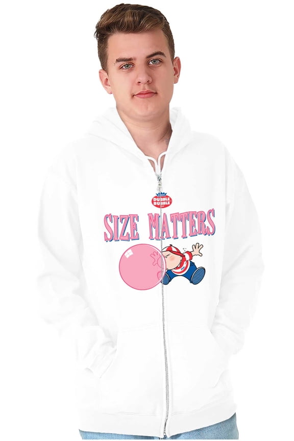 Size Matters Joke Unisex Plus Size Zip Hoodie Brisco Brands 4X