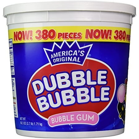 Dubble Bubble Tub, Original Flavor, 380-Count, 60.3 Oz(3.7 Lb)