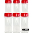 thumbnail image 1 of Dubble O 8.4 oz Clear Plastic Spice Jars with Shaker Lids and Labels, 6-Count, 1 of 5