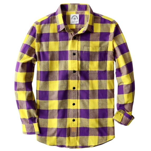Dubinik® Flannel Shirt for Men 100% Cotton Mens Flannel Shirts Long Sleeve Plaid Soft Casual Button Down Shirt Men