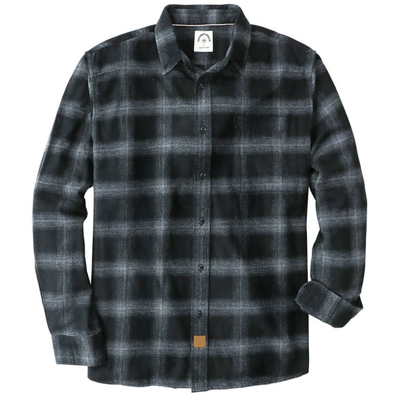 Dubinik® Flannel Shirt for Men 100% Cotton Mens Flannel Shirts Long Sleeve Plaid Soft Casual Button Down Shirt Men