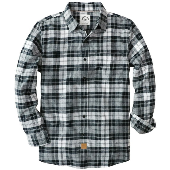 Dubinik® Flannel Shirt for Men 100% Cotton Mens Flannel Shirts Long Sleeve Plaid Soft Casual Button Down Shirt Men