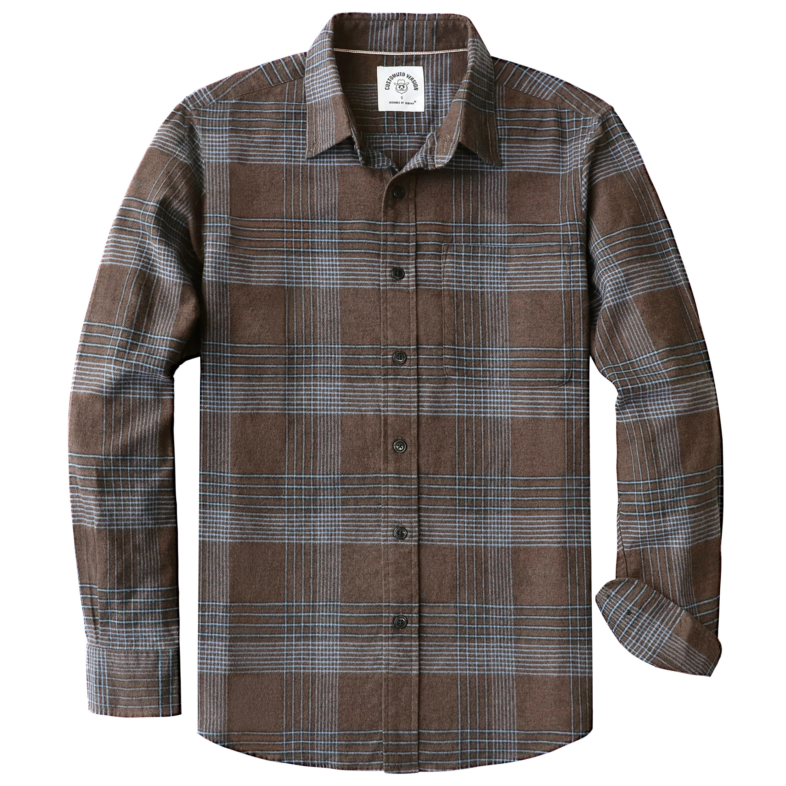 Dubinik® Flannel Shirt for Men Long Sleeve Men's Casual Button-Down ...