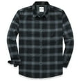 thumbnail image 1 of Dubinik® Flannel Shirt for Men Long Sleeve Men's Casual Button-Down Shirt 100% Cotton Soft Plaid Regular Fit with Pockets, 1 of 6