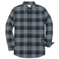 thumbnail image 1 of Dubinik® Flannel Shirt for Men Long Sleeve Men's Casual Button-Down Shirt 100% Cotton Soft Plaid Regular Fit with Pockets, 1 of 7