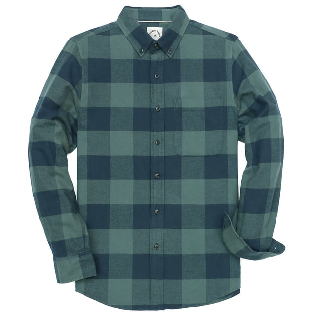 Dubinik® Flannel Shirt for Men Long Sleeve Men's Casual Button-Down ...