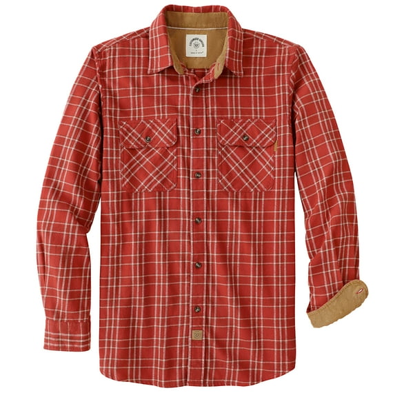 Dubinik® Mens Flannel Shirt Long Sleeve Button Down Plaid All Cotton Soft Brushed Flannel Shirt For Men Utility Casual Shirt