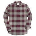 thumbnail image 1 of Dubinik® Mens Flannel Shirts Long Sleeve Button Down Casual Work Plaid Shirt Men All Cotton Soft with Pocket Regular Fit, 1 of 7