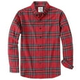 thumbnail image 1 of Dubinik® Mens Flannel Shirts Long Sleeve Button Down Casual Work Plaid Shirt Men All Cotton Soft with Pocket Regular Fit, 1 of 7