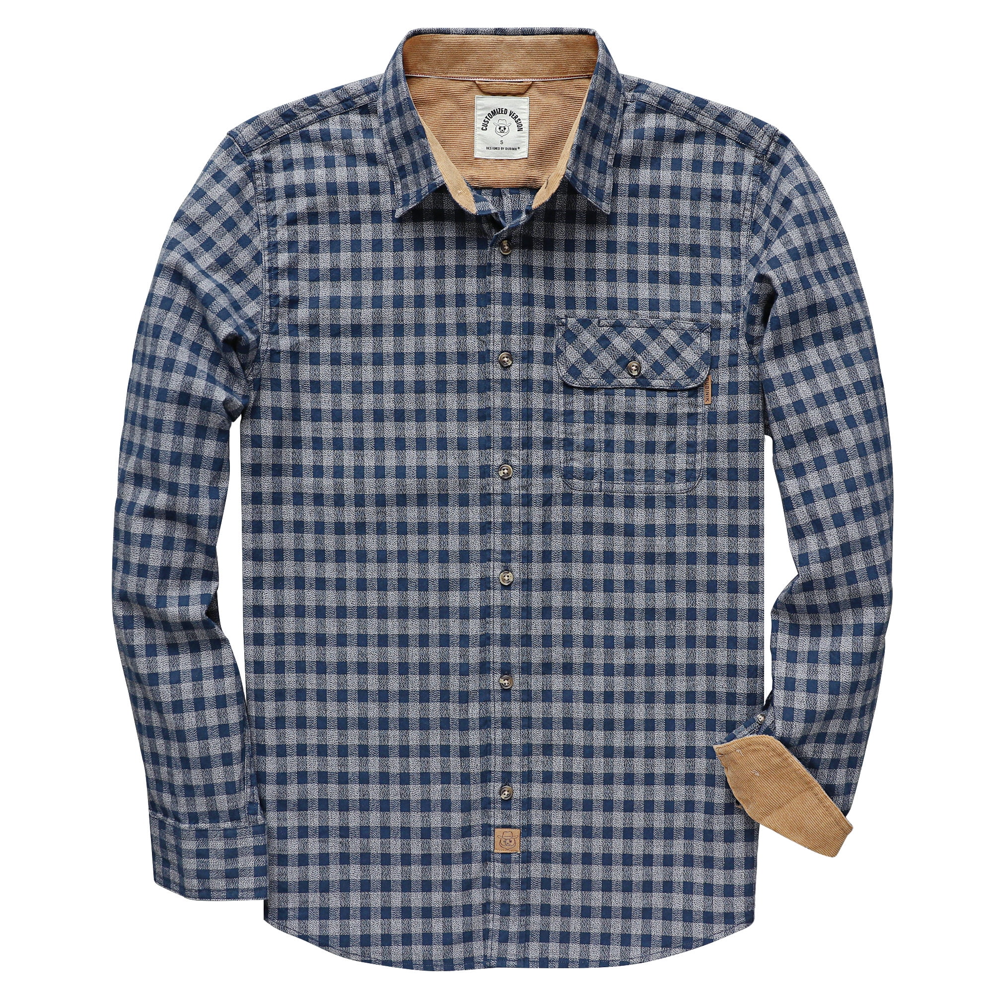 Dubinik® Mens Flannel Shirts Long Sleeve Flannel Shirt For Men Casual ...