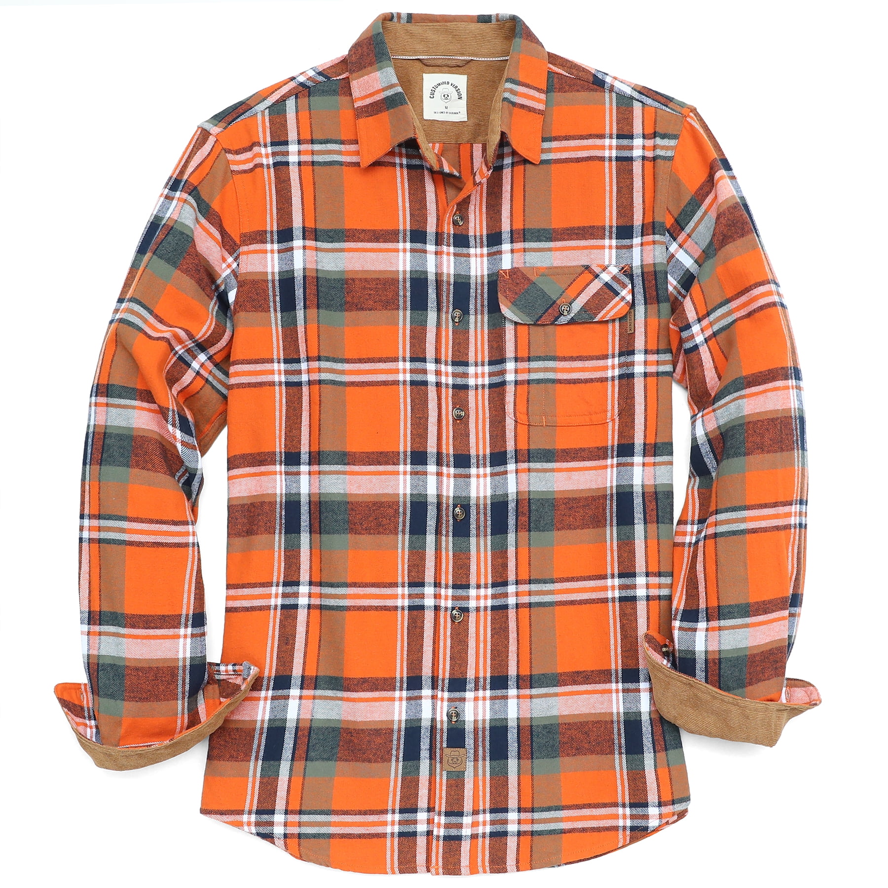 Dubinik® Mens Flannel Shirts Long Sleeve Flannel Shirt For Men Casual