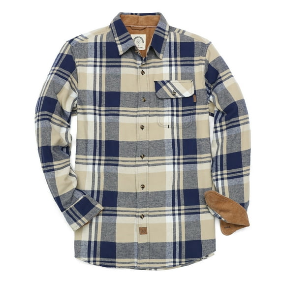 Dubinik® Mens Flannel Shirts Long Sleeve Flannel Shirt For Men Casual Button Down Brushed 100% Cotton Shirt
