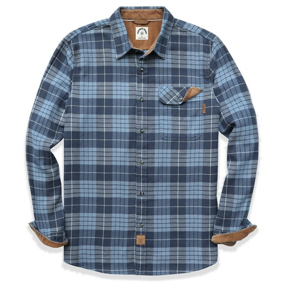 Dubinik® Mens Flannel Shirts Long Sleeve Flannel Shirt For Men Casual Button Down Brushed 100% Cotton Shirt
