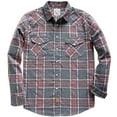 thumbnail image 1 of Dubinik® Mens Flannel Shirts Long Sleeve Pearl Snap Buttons Western Cowboy Vintage Work Casual With Pockets Plaid Shirt, 1 of 7