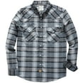 thumbnail image 1 of Dubinik® Mens Flannel Shirts Long Sleeve Pearl Snap Buttons Western Cowboy Vintage Work Casual With Pockets Plaid Shirt, 1 of 7
