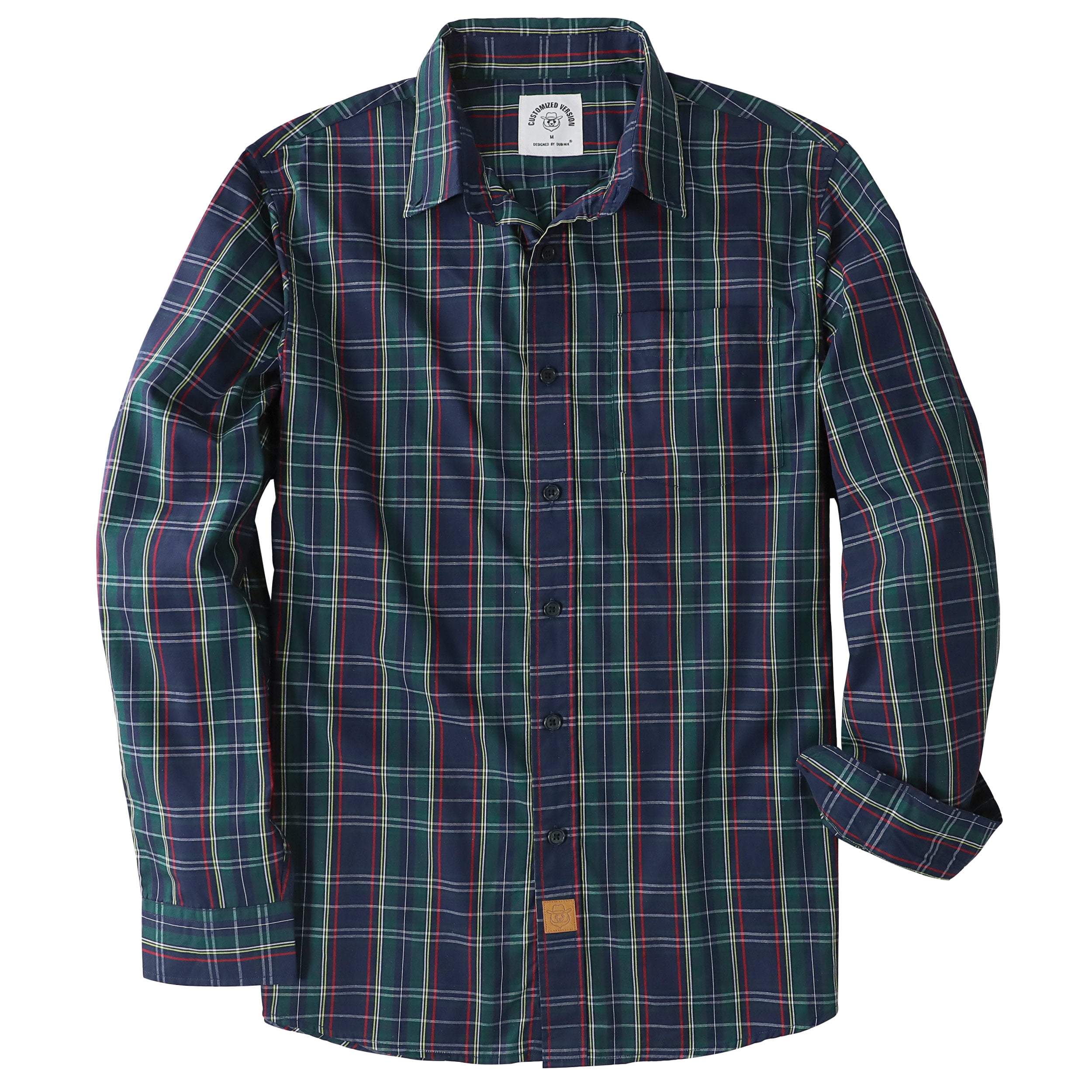 Dubinik Heren Button Up Shirts Lange Mouw Casual Button Down Shirt Mannen Vintage Twee Pocket Comfortabel met Stretch, Donker Grijs 056, L