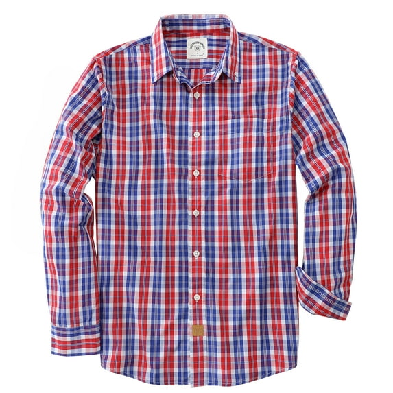Dubinik®Mens Shirts Long Sleeve Shirts For Men Casual Button Down Vintage Plaid Pocket Soft Mens Button Up Shirts Long Sleeve