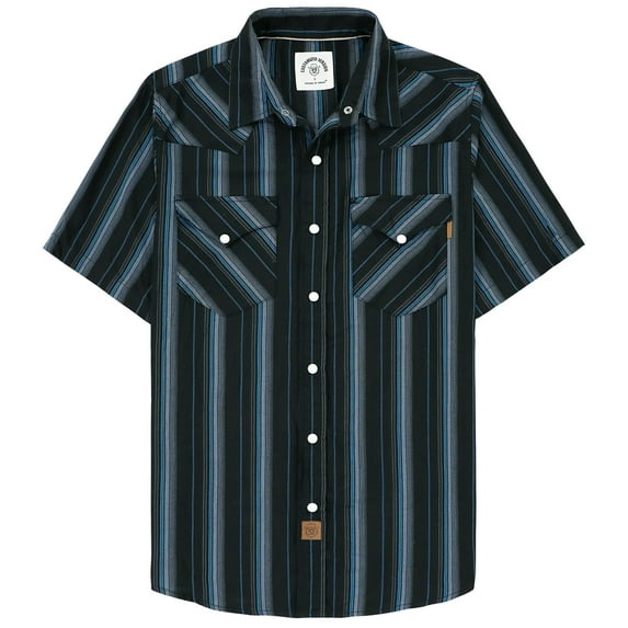 Dubinik®Mens Shirts Short Sleeve Plaid Shirt Men Bamboo Fiber Western Cowboy Pearl Snap Vintage Casual Plaid Shirts For Men
