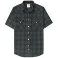 thumbnail image 1 of Dubinik®Mens Shirts Short Sleeve Plaid Shirt Men Bamboo Fiber Western Cowboy Pearl Snap Vintage Casual Plaid Shirts For Men, 1 of 6