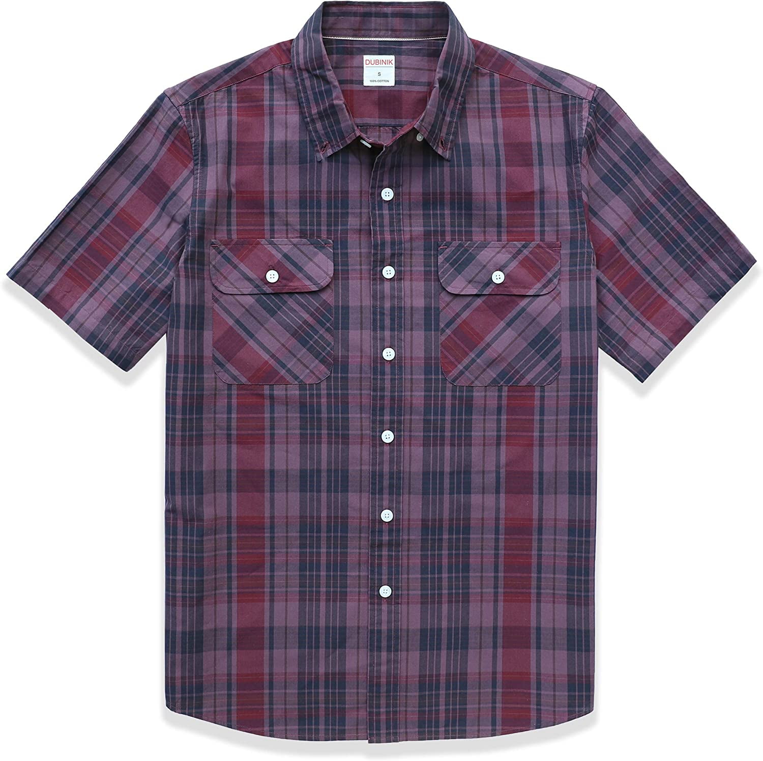 Dubinik Heren Button Up Shirts Lange Mouw Casual Button Down Shirt