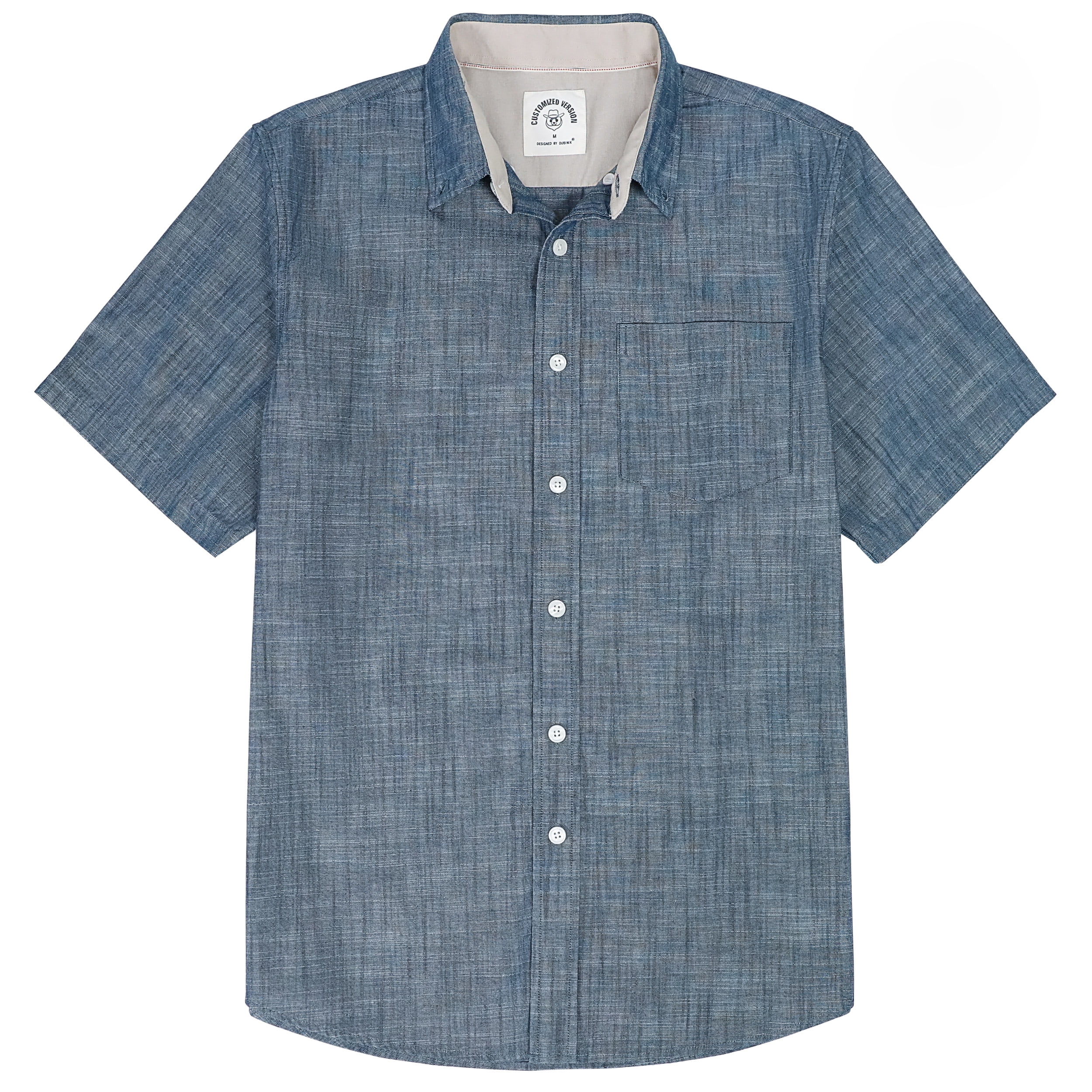 Dubinik® Heren Korte Mouw Button Down Shirts Twee Pocket Vintage Mens Werk Shirt Katoen Heren Shirts Casual met Stretch, Zwart, M Dubinik® Heren Korte Mouw Button Down Shirts Twee Pocket Vintage Mens Werk Shirt Katoen Heren Shirts Casual met Stretch, Zwart, M