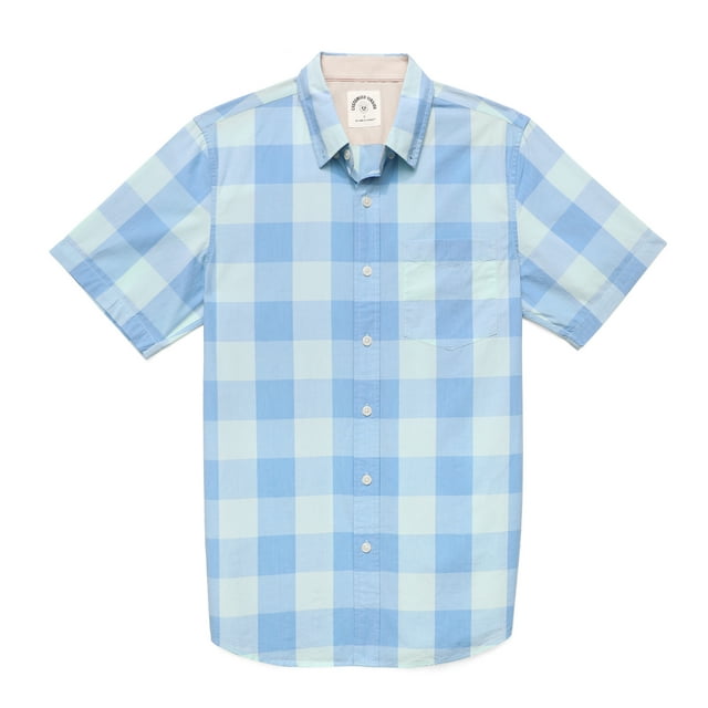 Dubinik Mens Short Sleeve Button Down Shirts 100 Cotton Plaid Men's