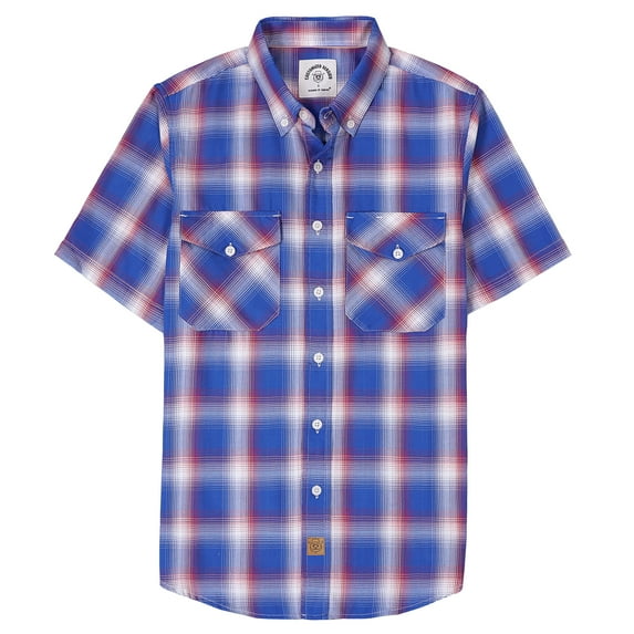 Dubinik® Viscose Made From Bamboo Mens Short Sleeve Button Down Two Pockets Soft Cool Vintage Regular Fit Mens Casual Shirts