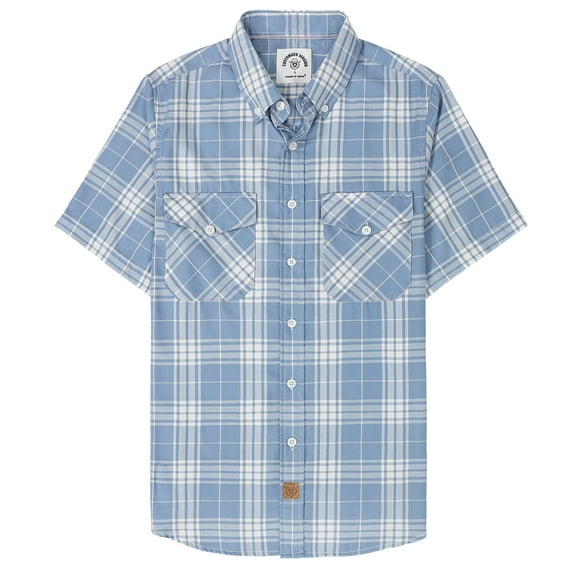 Dubinik® Viscose Made From Bamboo Mens Short Sleeve Button Down Two Pockets Soft Cool Vintage Regular Fit Mens Casual Shirts