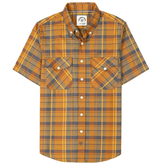 Dubinik® Viscose Made From Bamboo Mens Short Sleeve Button Down Two Pockets Soft Cool Vintage Regular Fit Mens Casual Shirts