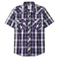 thumbnail image 1 of Dubinik® Western Shirts for Men Short Sleeve Plaid Pearl Snap Shirts for Men Button Up Shirt Cowboy Casual Work Shirt, 1 of 6
