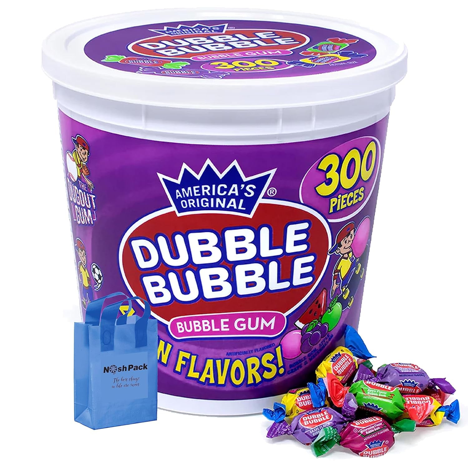 Duble Buble Gum Bulk Tub, Double Bubble Bubble Gum Individually Wrapped ...