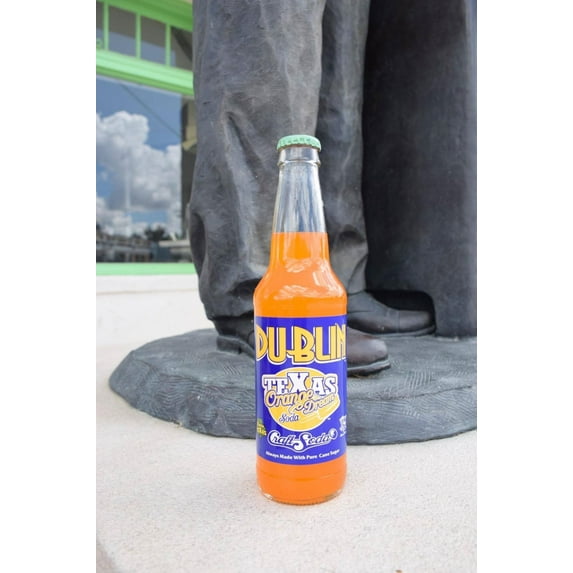Dublin Bottling Works 12 Pack Sodas in Glass Bottles - 16 Different Flavors - Bottling in Dublin, Texas Since 1891 - Bundled by Louisiana Pantry (Texas Orange Dream)