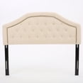 thumbnail image 1 of Dublin Contemporary Fabric Upholstered Full/Queen Headboard, Beige, 1 of 5