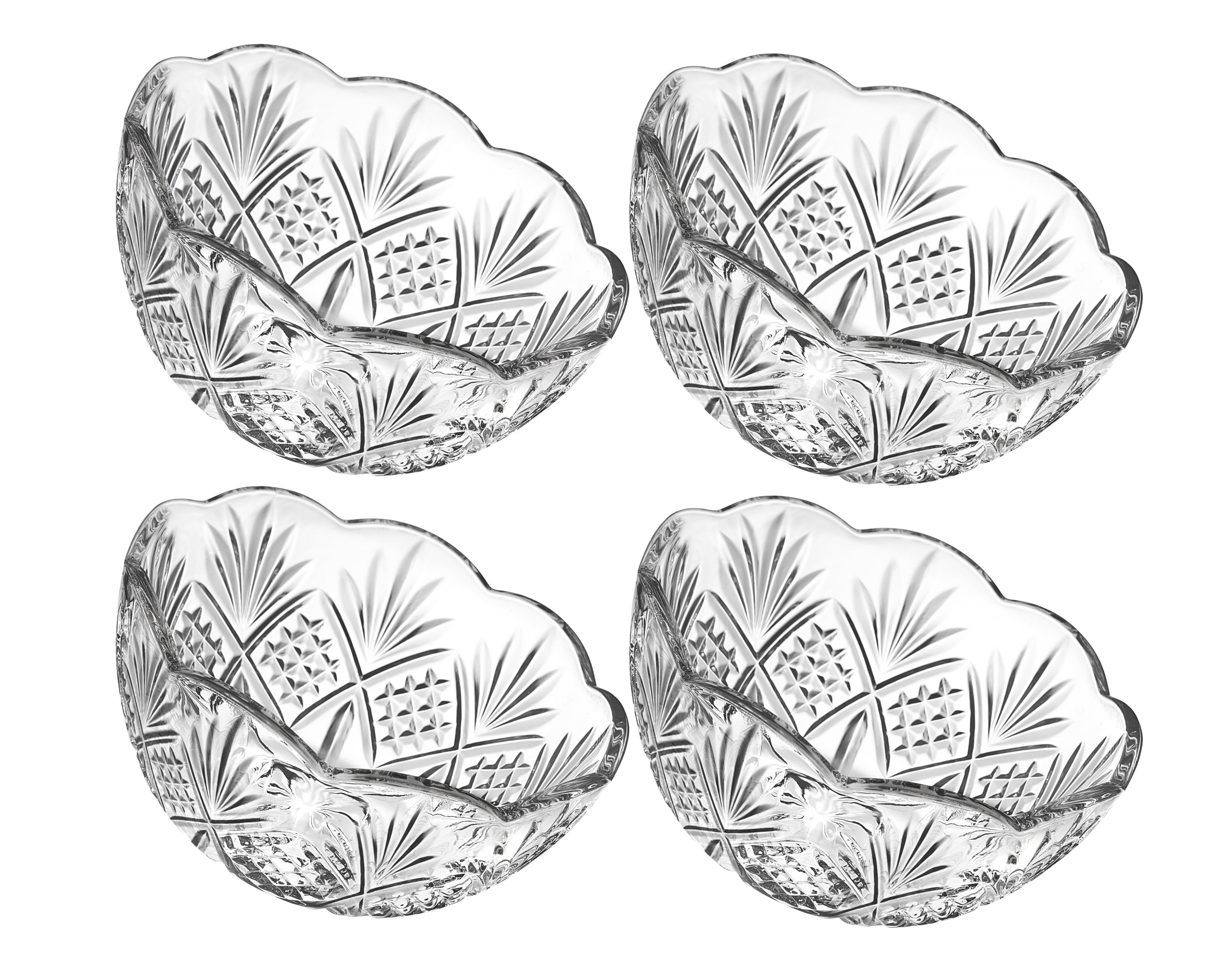 Dublin Clear Crystal 3.5oz Dessert and Candy Bowls Set