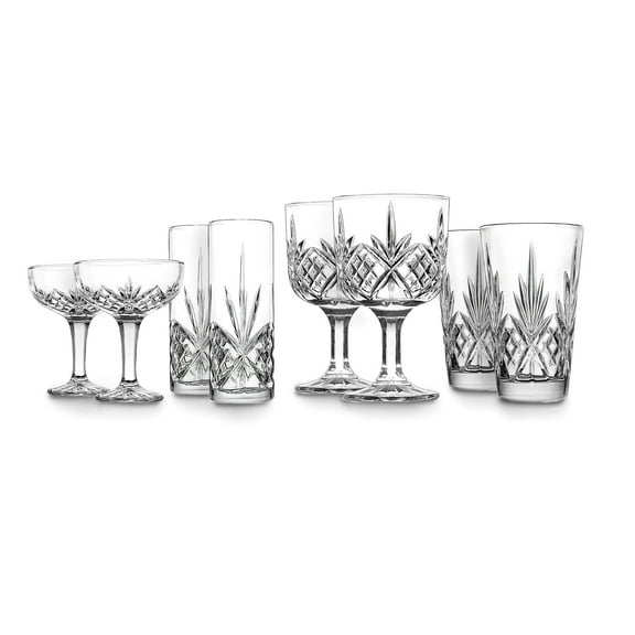 Dublin Crystal 8 Piece Mixology Glass Set