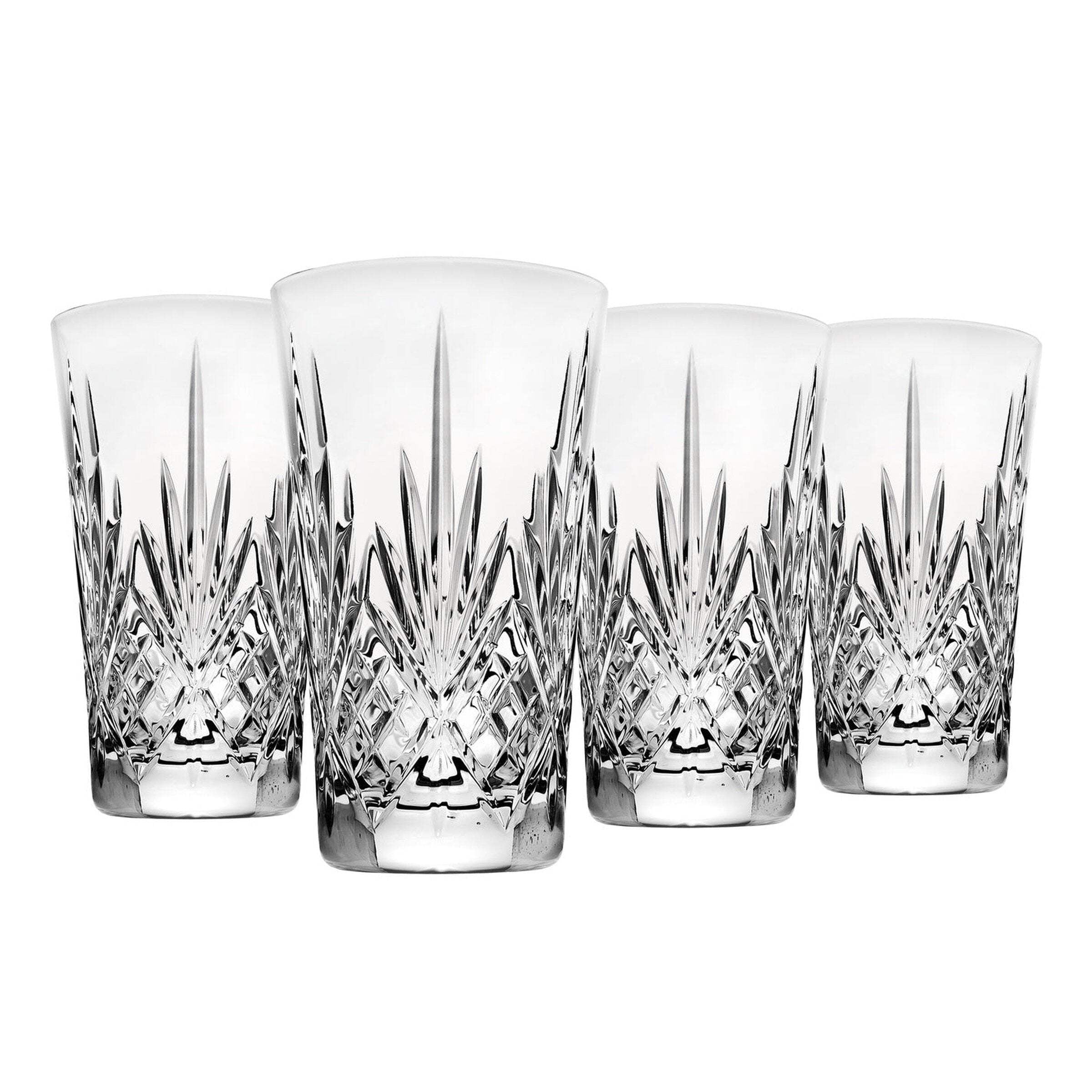 Dublin Crystal 12oz Clear Drinking Glass Set of 4