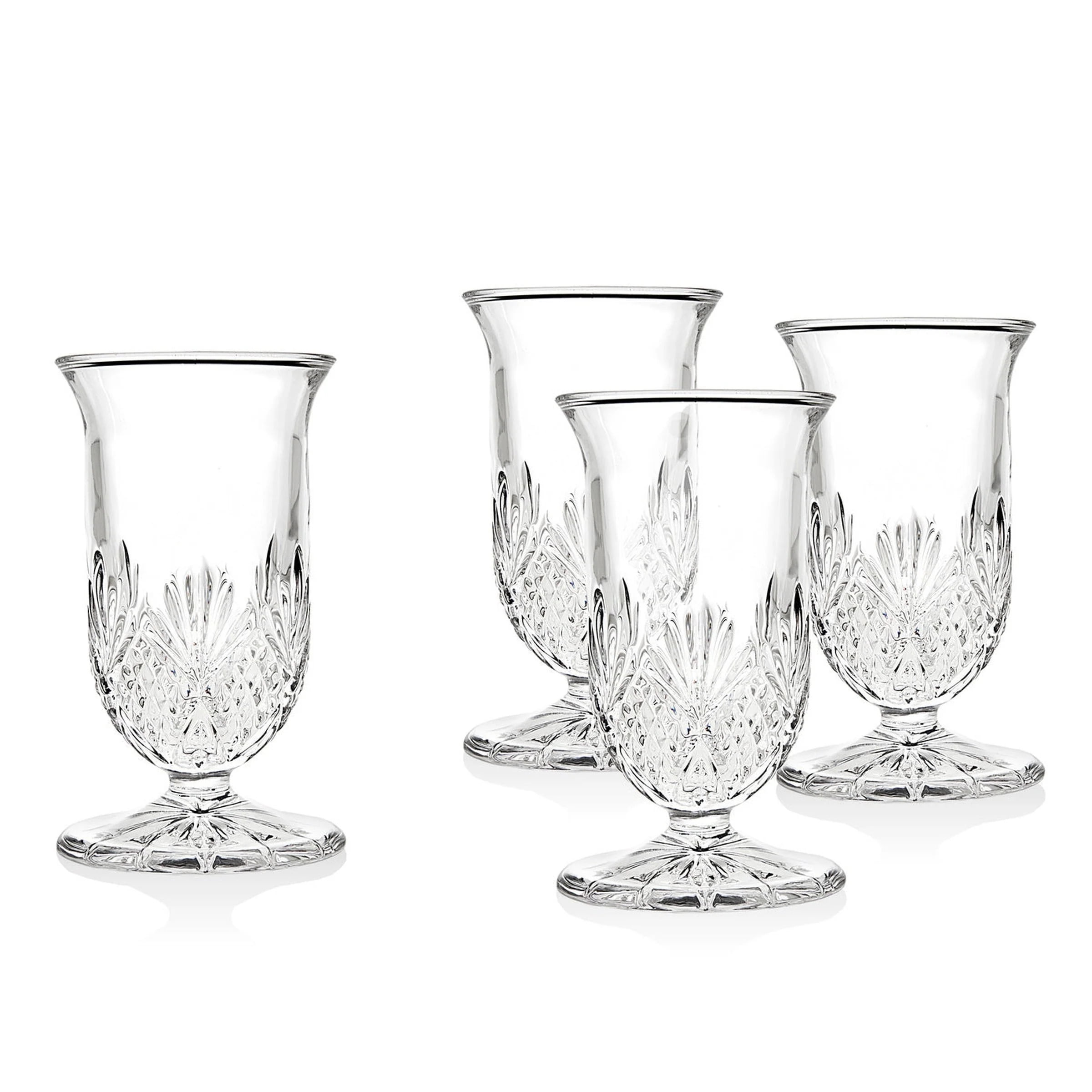 Set of 4 Crystal Coffee Glasses Mulled Cider Mugs