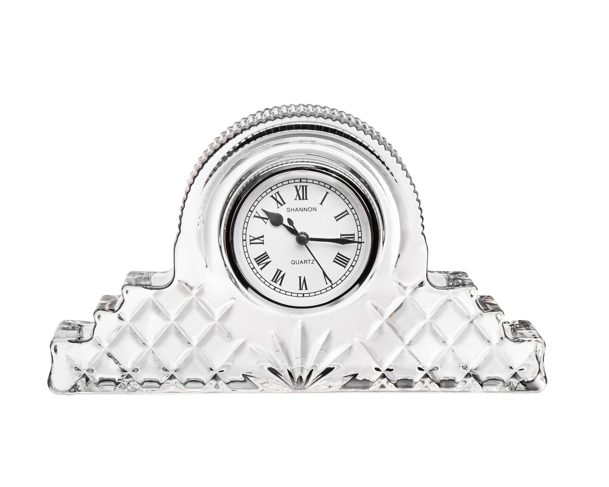 Dublin Crystal Cut Silent Mantle Clock