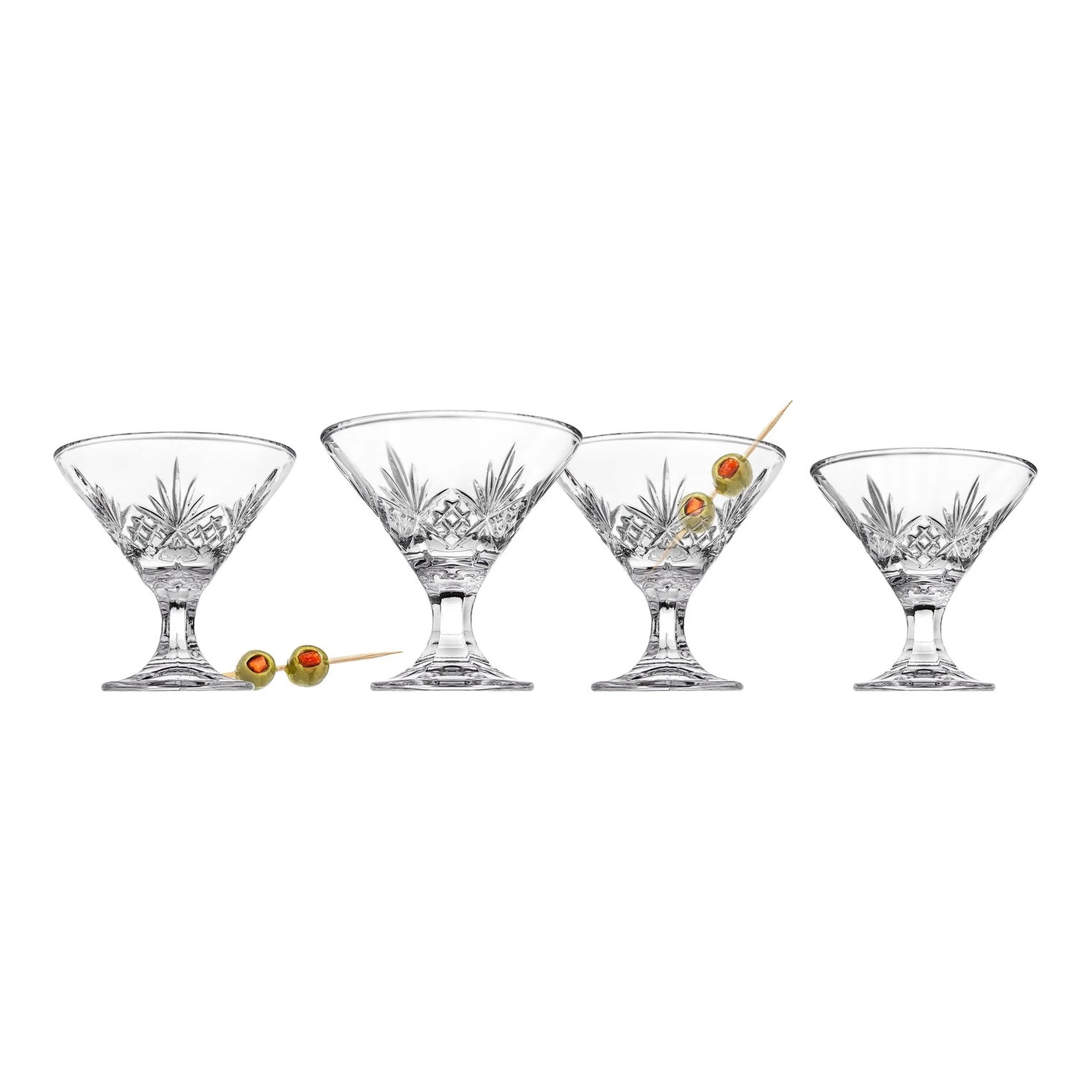 Luminarc FBA_J6576 Barcraft Coupe Cocktail (Set of 4), 5.5 oz,  Clear, Martini: Mixed Drinkware Sets